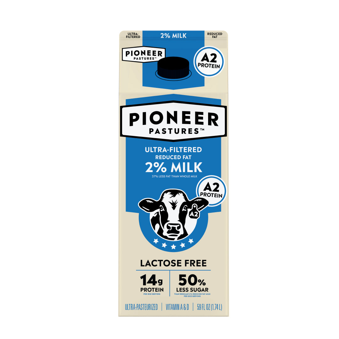 2% Reduced Fat Milk with A2 Protein, Ultra-Filtered – Pioneer Pastures