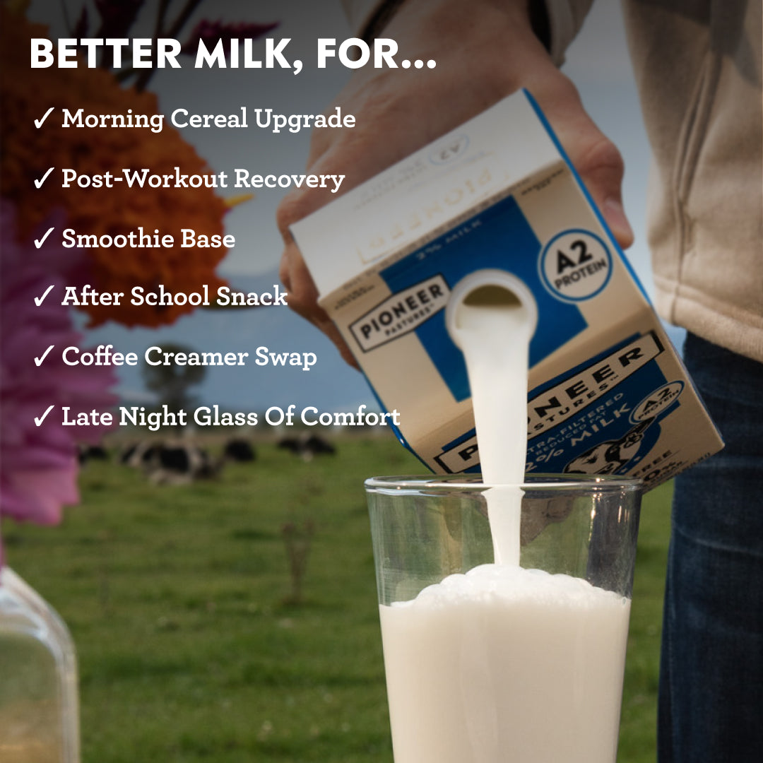 2% Reduced Fat Milk with A2 Protein, Ultra-Filtered – Pioneer Pastures