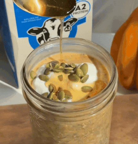 Pumpkin Pie Spice Overnight Oats