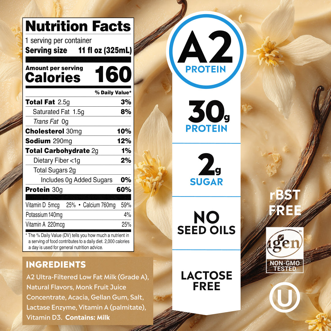 Vanilla A2 Protein Shake, Ultra-Filtered
