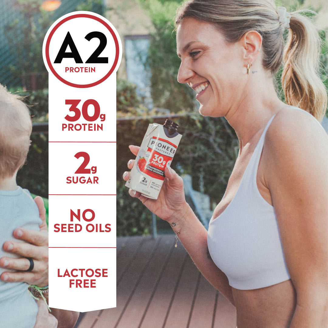 Strawberries & Cream A2 Protein Shake, 30g Protein and Ultra